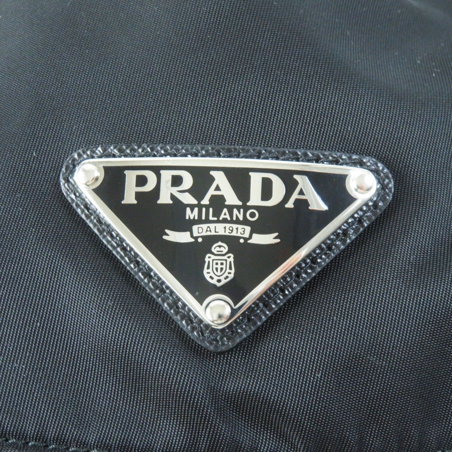 PRADA hat 1HC137 recycled polyamide black RE-NYLON M