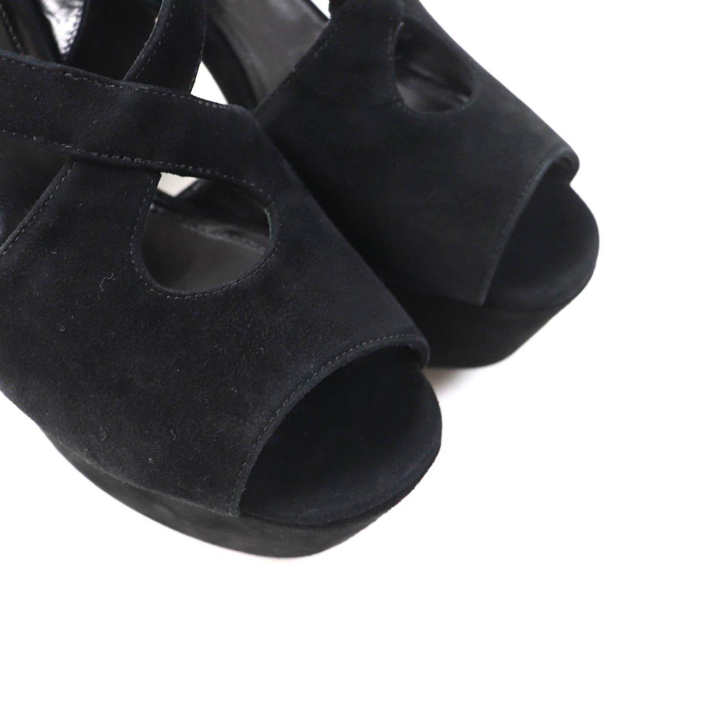 PRADA Sandals Suede leather black 36