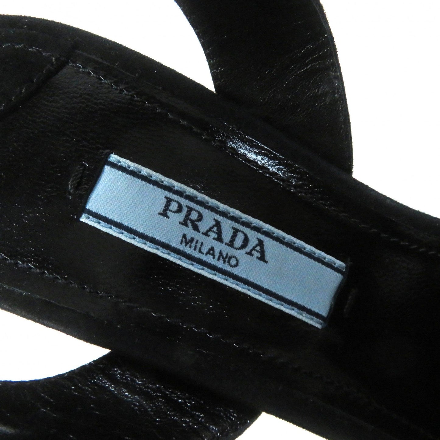 PRADA Sandals Suede leather black 36