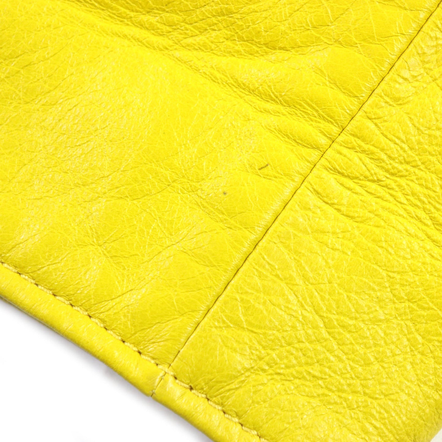 PRADA Leather coat UPS564 Lamb leather yellow S