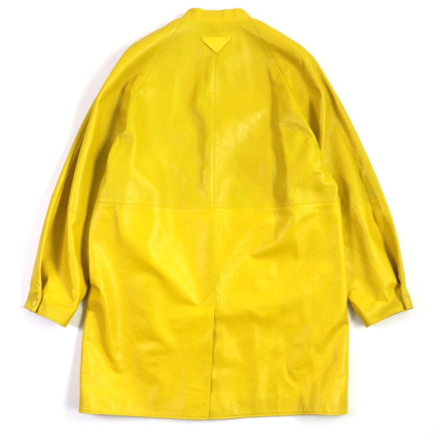 PRADA Leather coat UPS564 Lamb leather yellow S