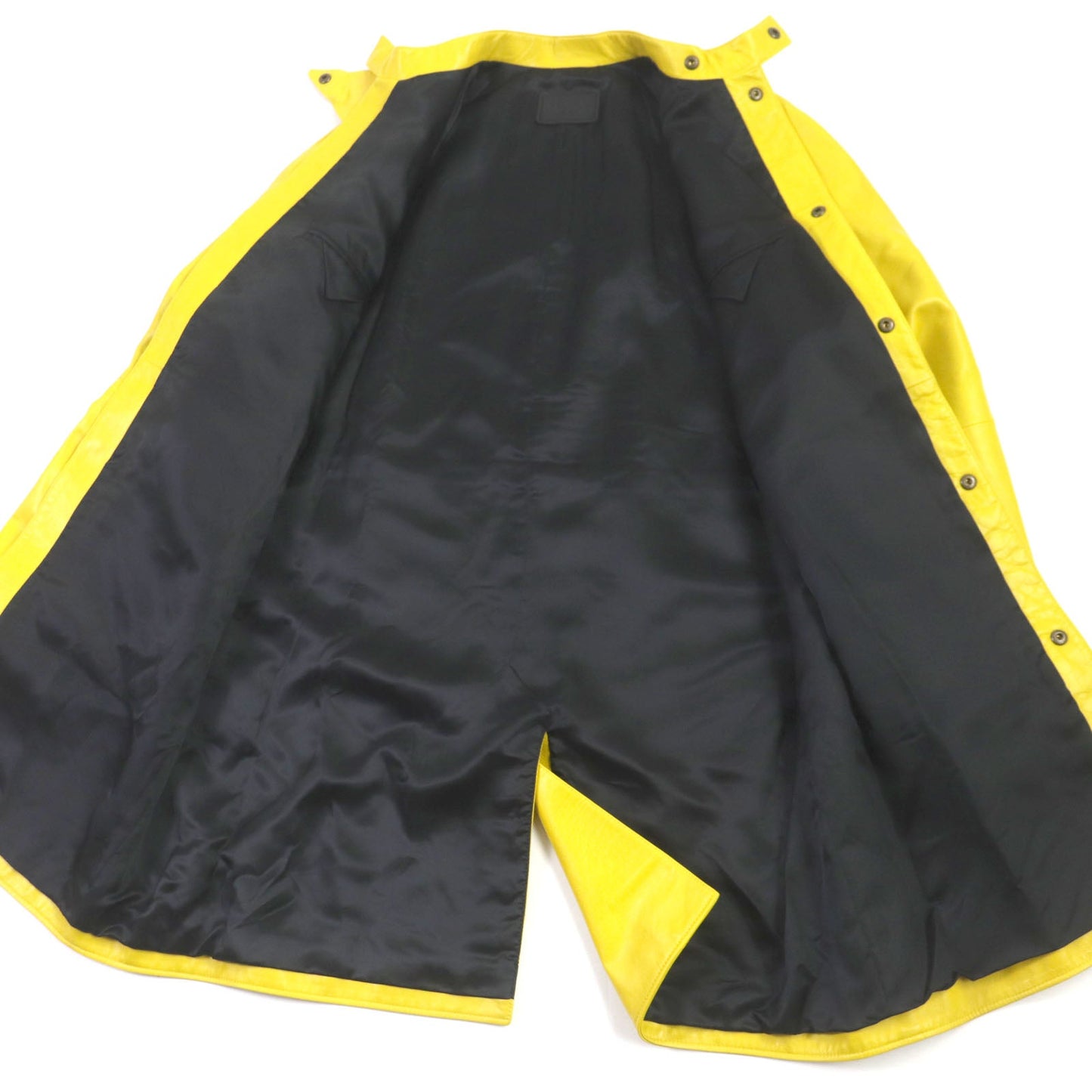 PRADA Leather coat UPS564 Lamb leather yellow S