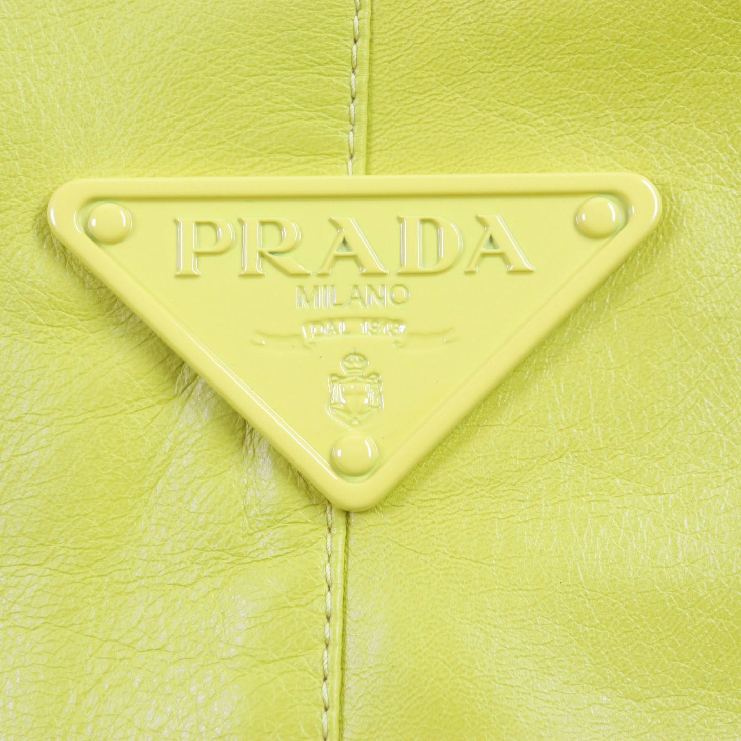 PRADA Leather coat UPS564 Lamb leather yellow S