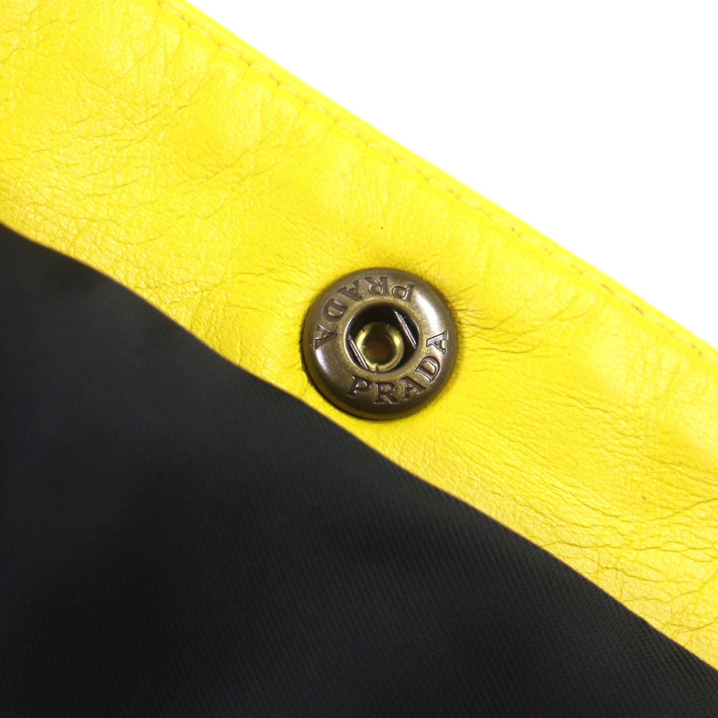 PRADA Leather coat UPS564 Lamb leather yellow S