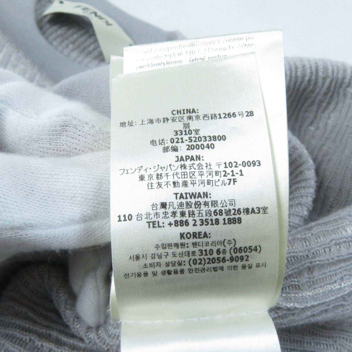 FENDI knit FZX849 wool gray 40