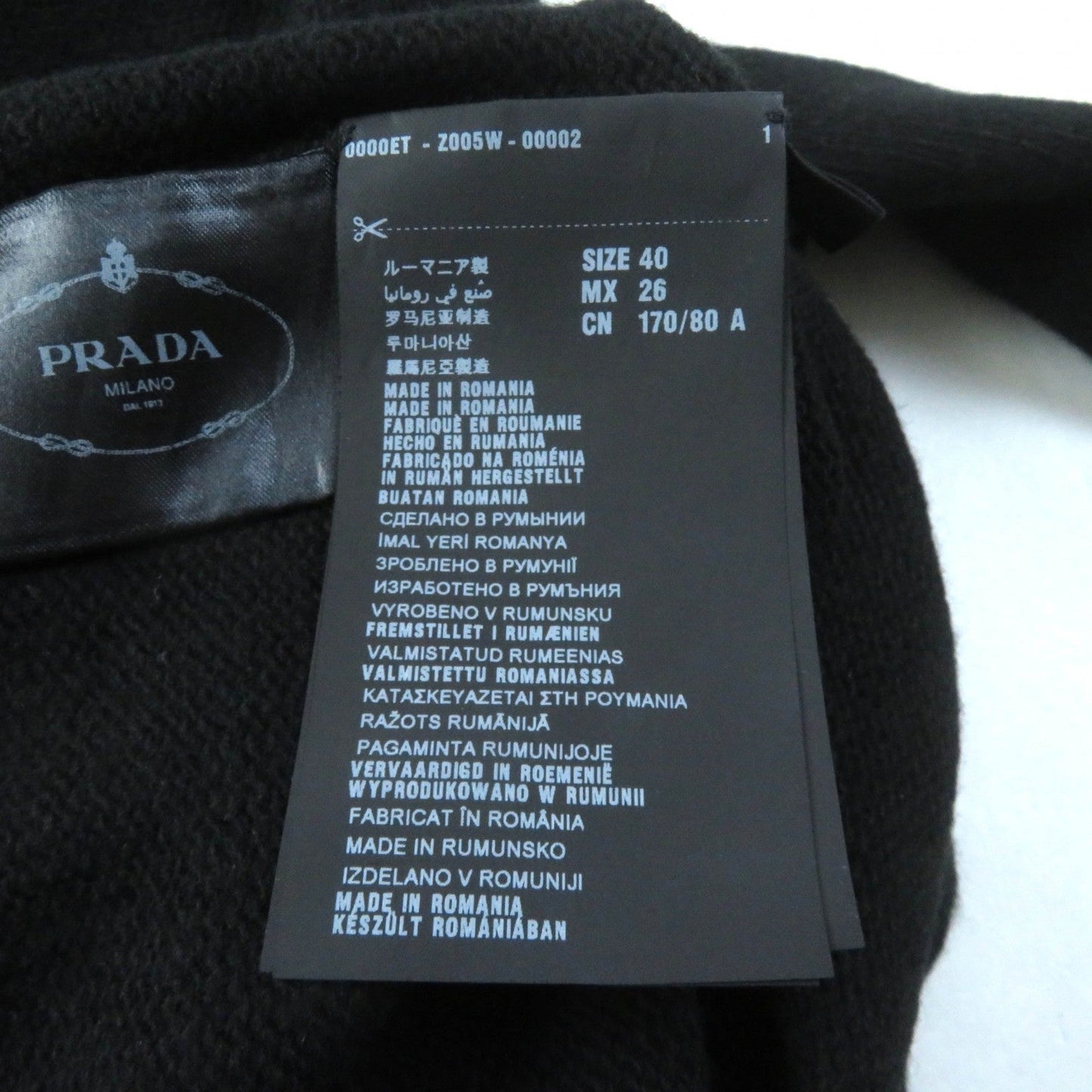 PRADA knit wool black 40