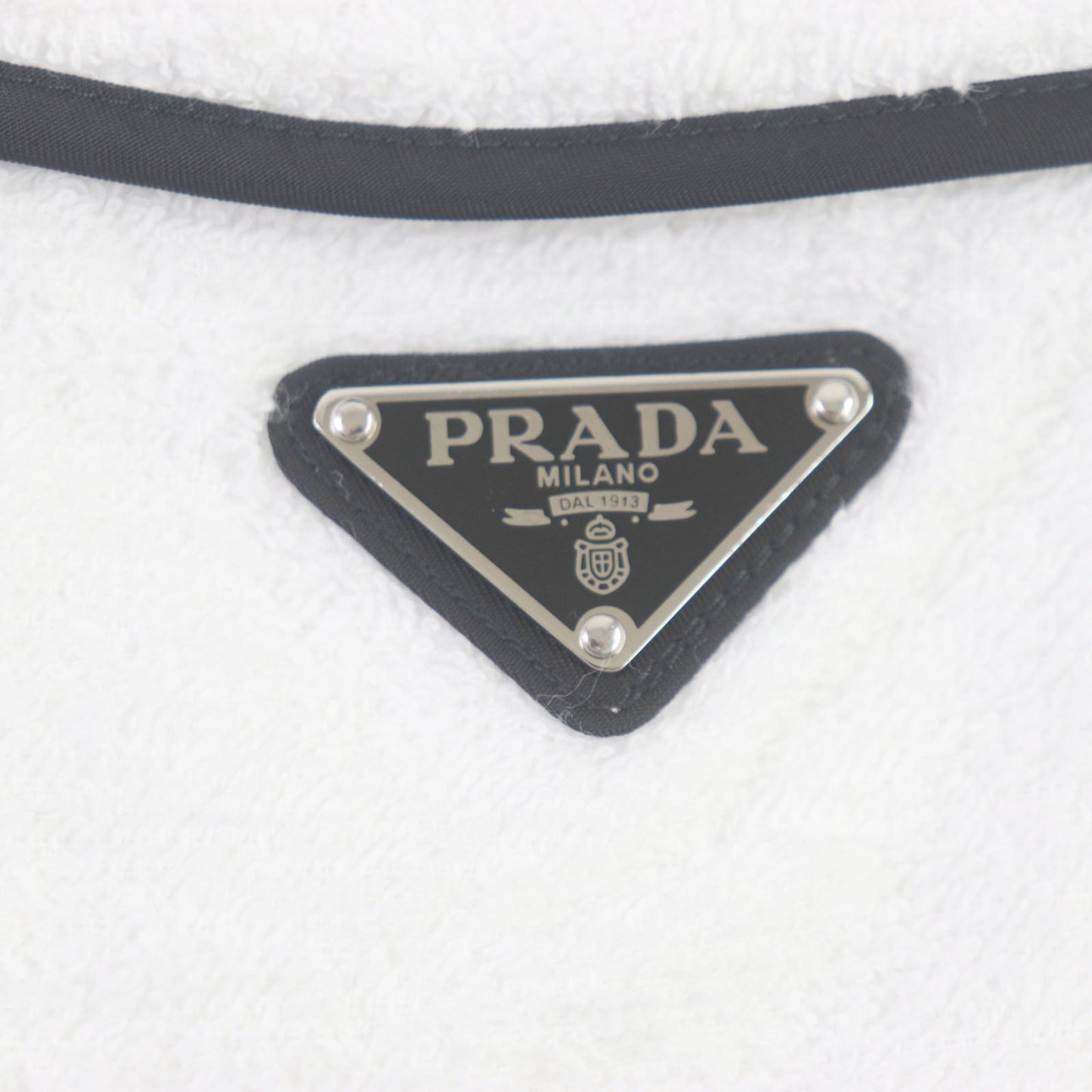 PRADA Short sleeve shirt SC559 cotton White black XL