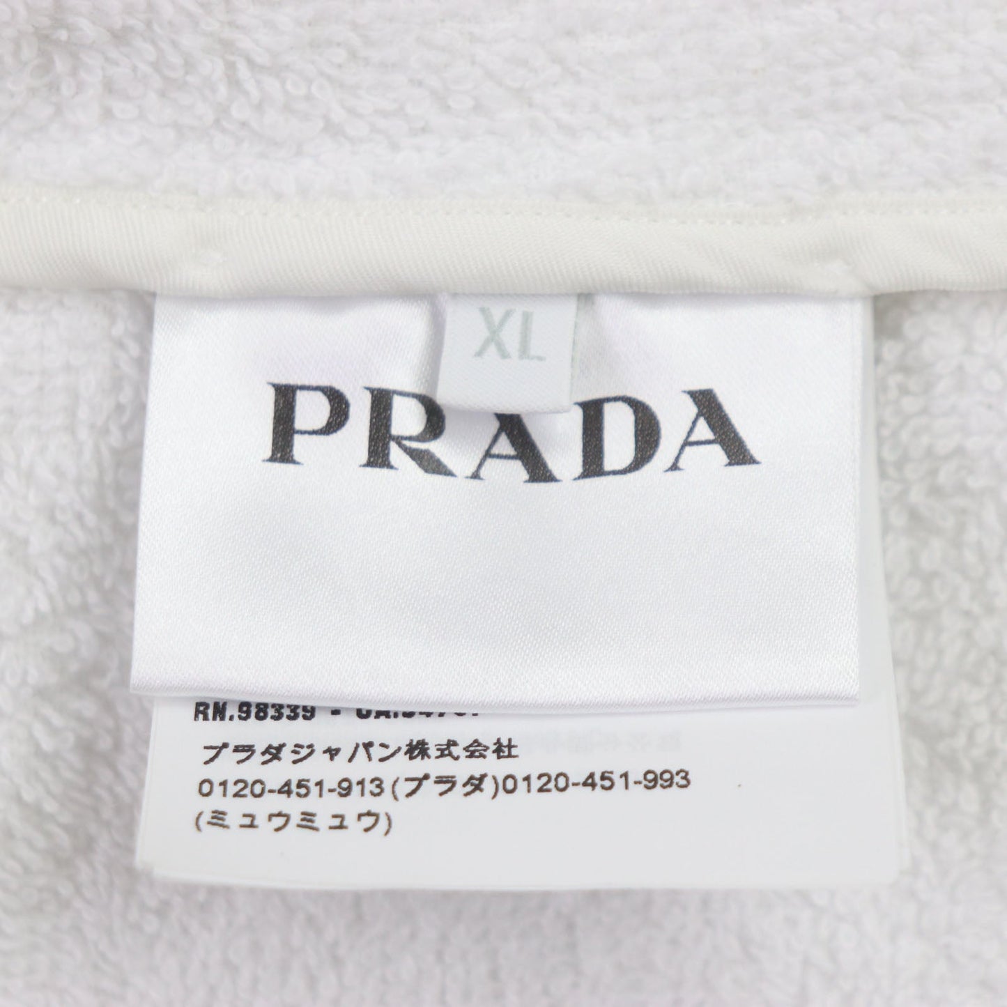 PRADA Short sleeve shirt SC559 cotton White black XL