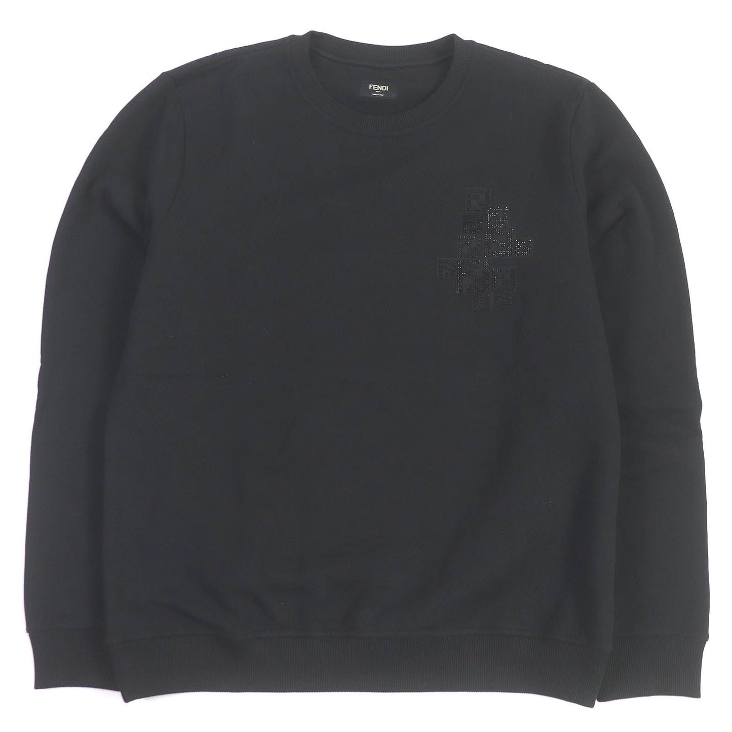 FENDI sweat FY0178 cotton black XL