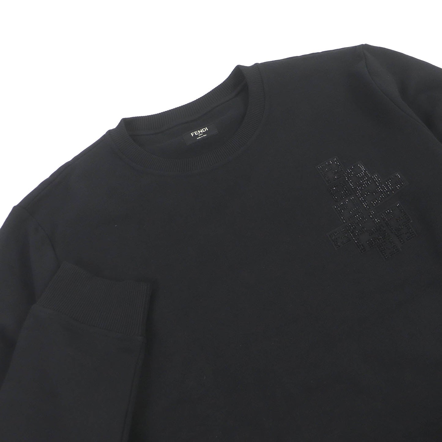 FENDI sweat FY0178 cotton black XL