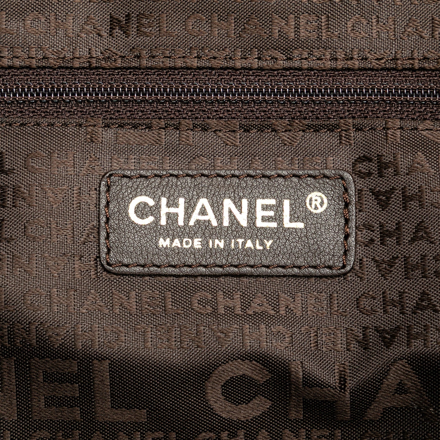 Brown Chanel CC Caviar Tote