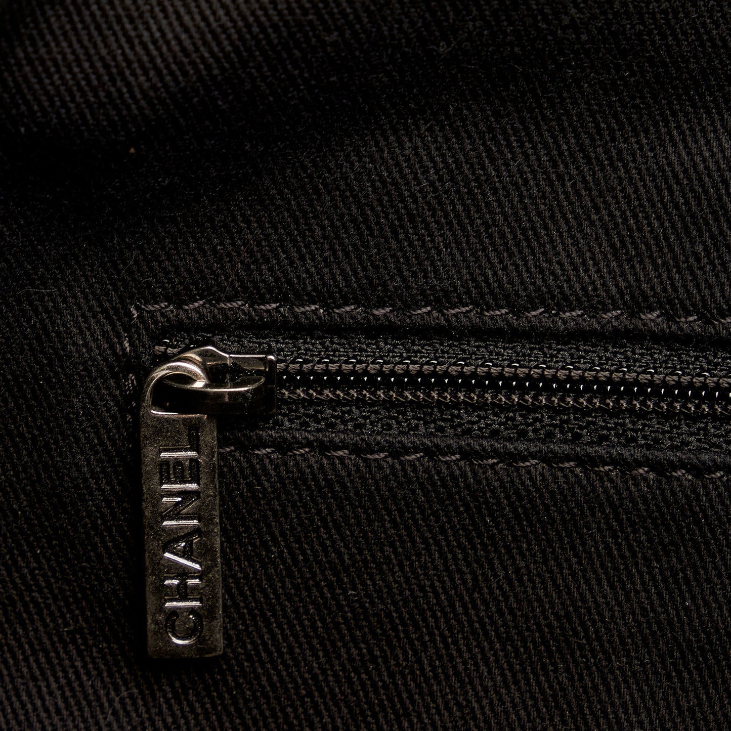 Black Chanel CC Perforated Leather Tote Bag