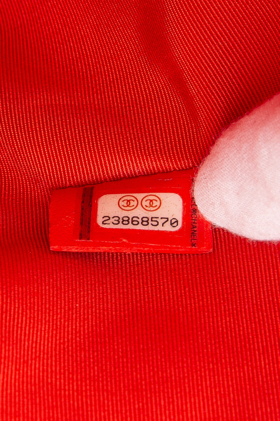CHANEL Coral Lambskin Quilted Medium O Case Clutch