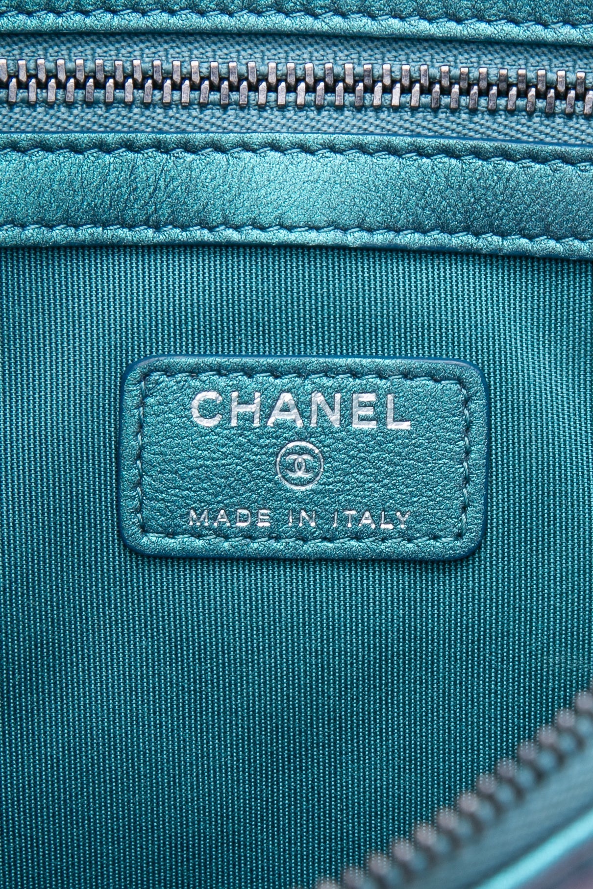 CHANEL Lambskin Quilted Iridescent O Case Clutch
