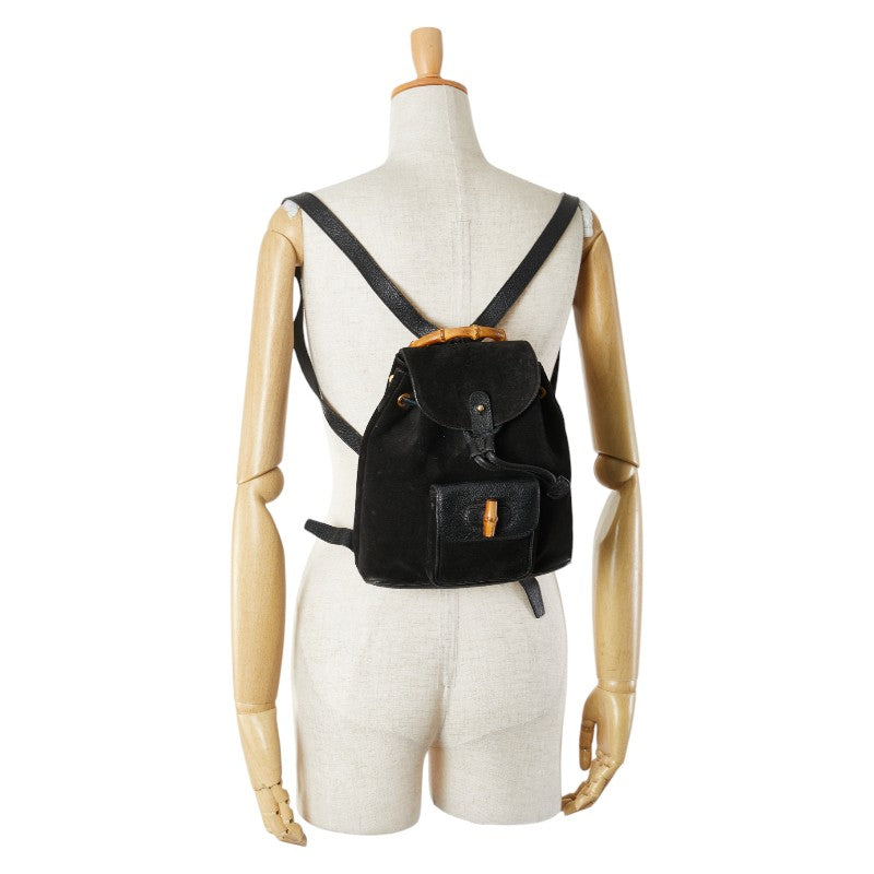 Gucci Bamboo Leather Suede Backpack
