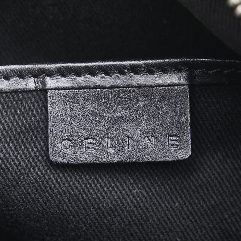 Celine C Macadam Canvas Leather Handbag Mini Boston Bag