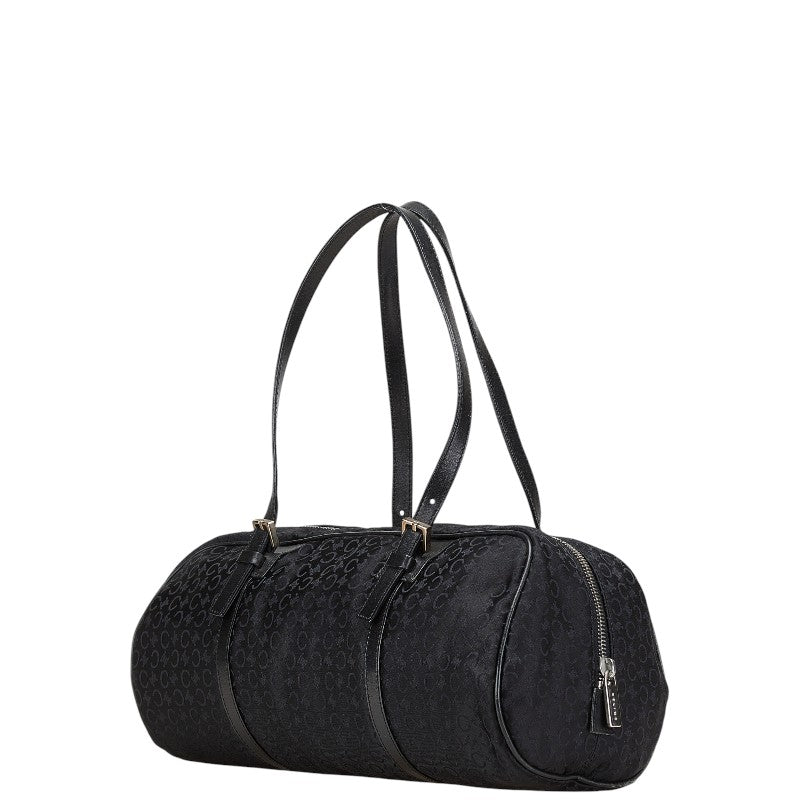 Celine C Macadam Canvas Leather Handbag Mini Boston Bag
