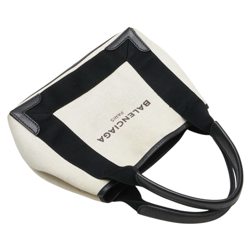Balenciaga Canvas Leather Navy Cabas XS 2way Bag 390346