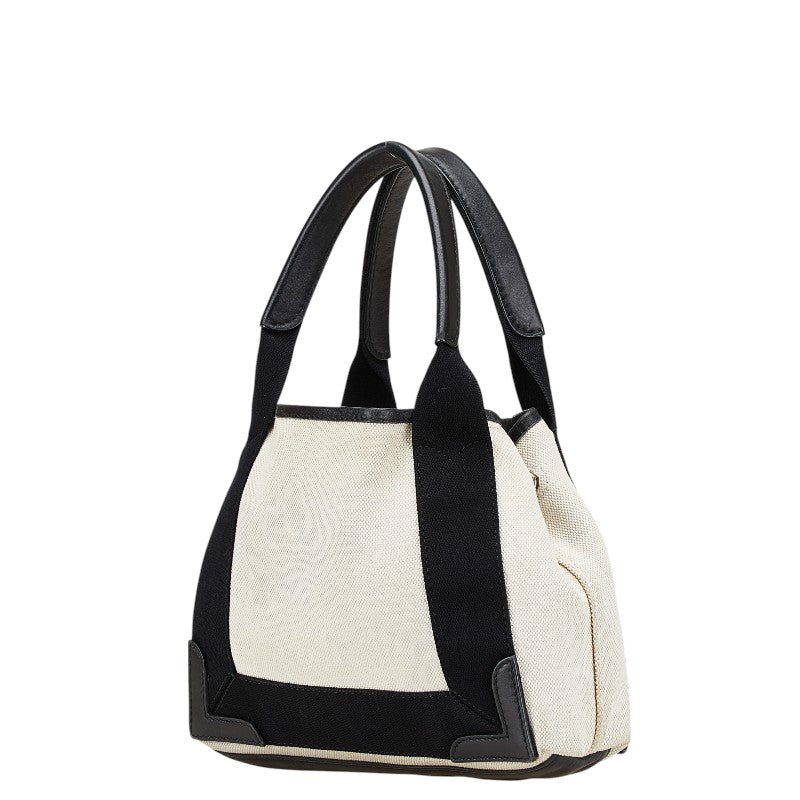 Balenciaga Canvas Leather Navy Cabas XS 2way Bag 390346