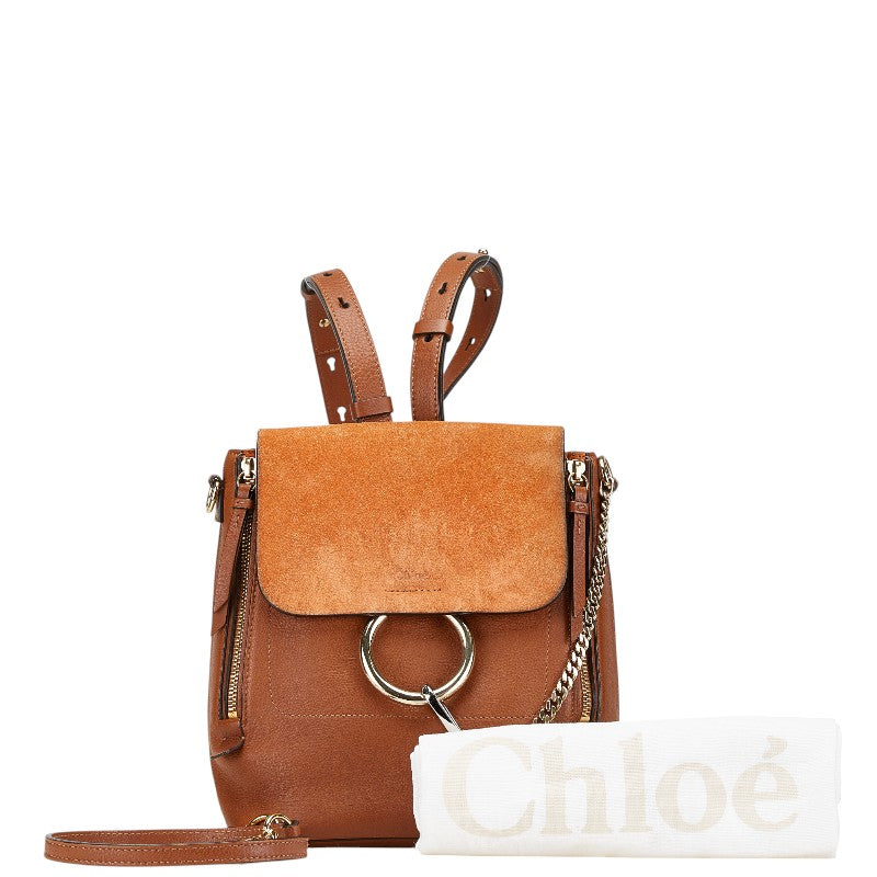 Chloe Leather Suede Faye 2way Backpack