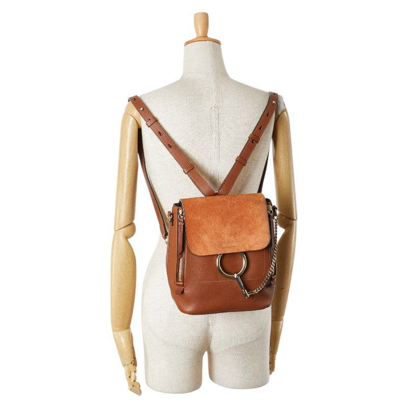 Chloe Leather Suede Faye 2way Backpack