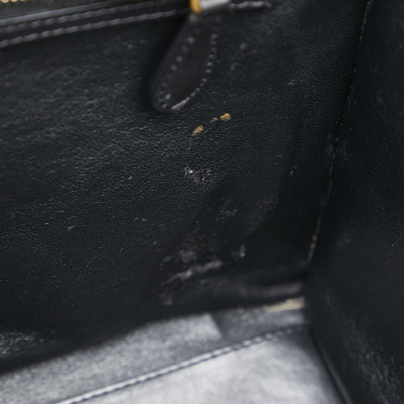 Celine Leather Canvas Suede Luggage Mini Shopper Handbag