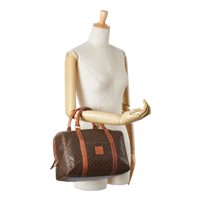 Celine Macadam PVC Leather Handbag Boston Bag