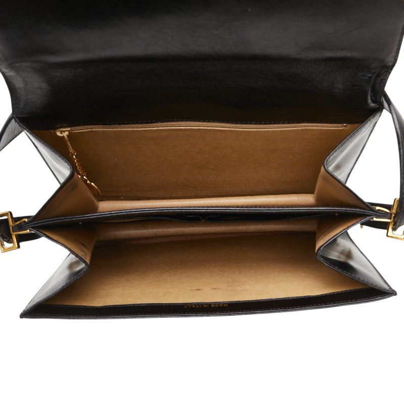 Celine Black Leather Shoulder Bag