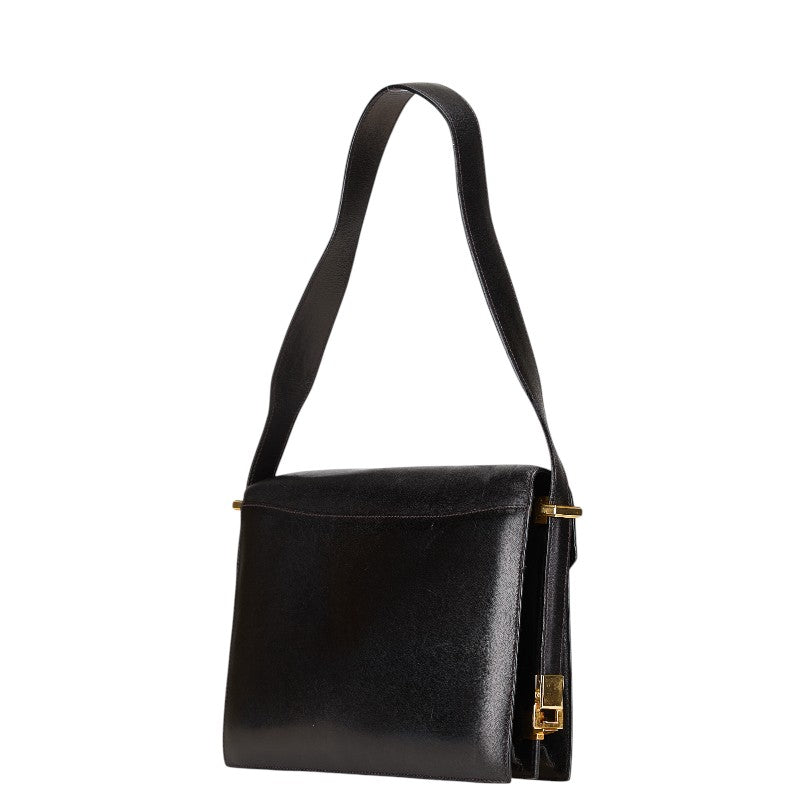 Celine Black Leather Shoulder Bag