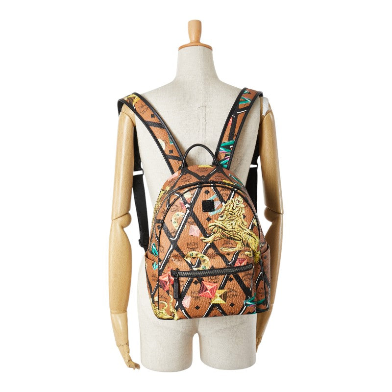 MCM PVC Leather Visetos Loveless Collaboration Backpack