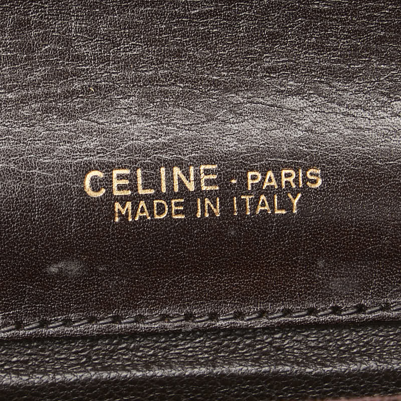 Celine C Macadam Canvas Leather Shoulder Bag