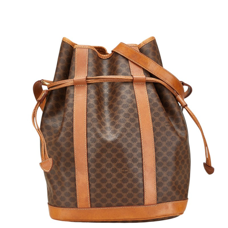 Celine PVC Leather Macadam Shoulder Bag