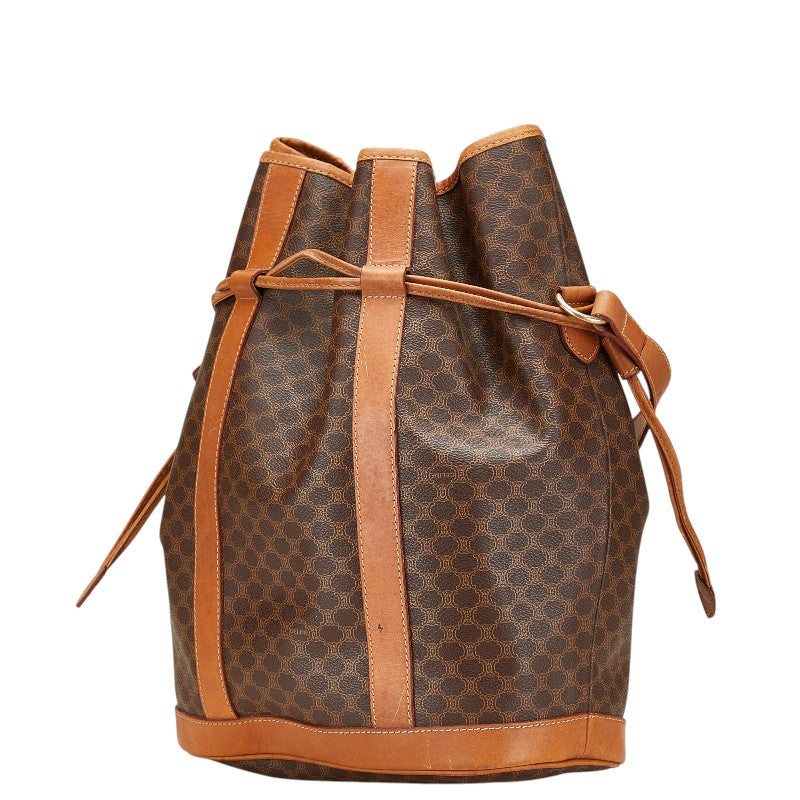 Celine PVC Leather Macadam Shoulder Bag