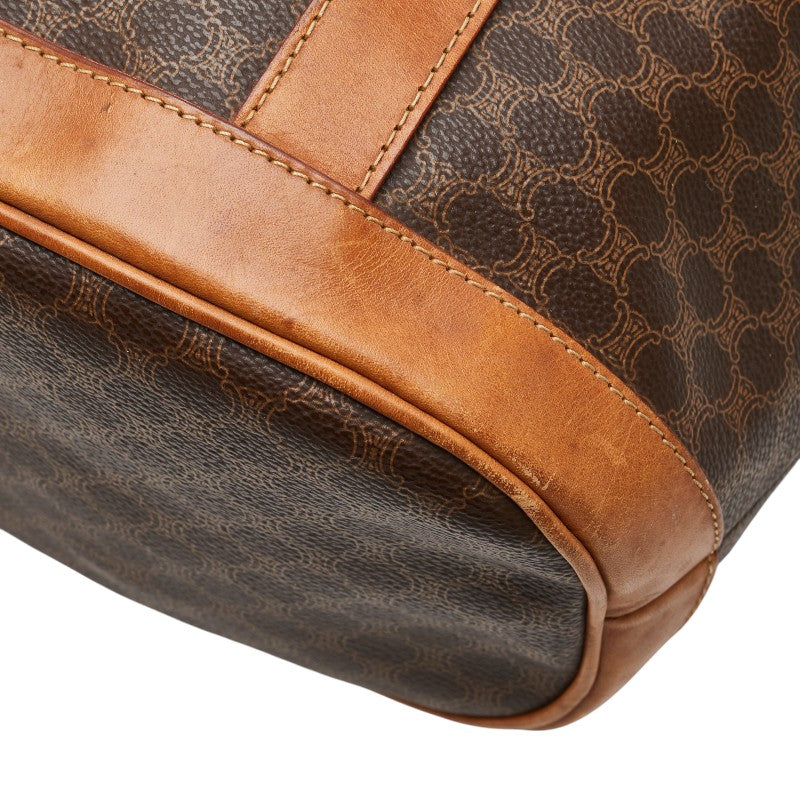 Celine PVC Leather Macadam Shoulder Bag