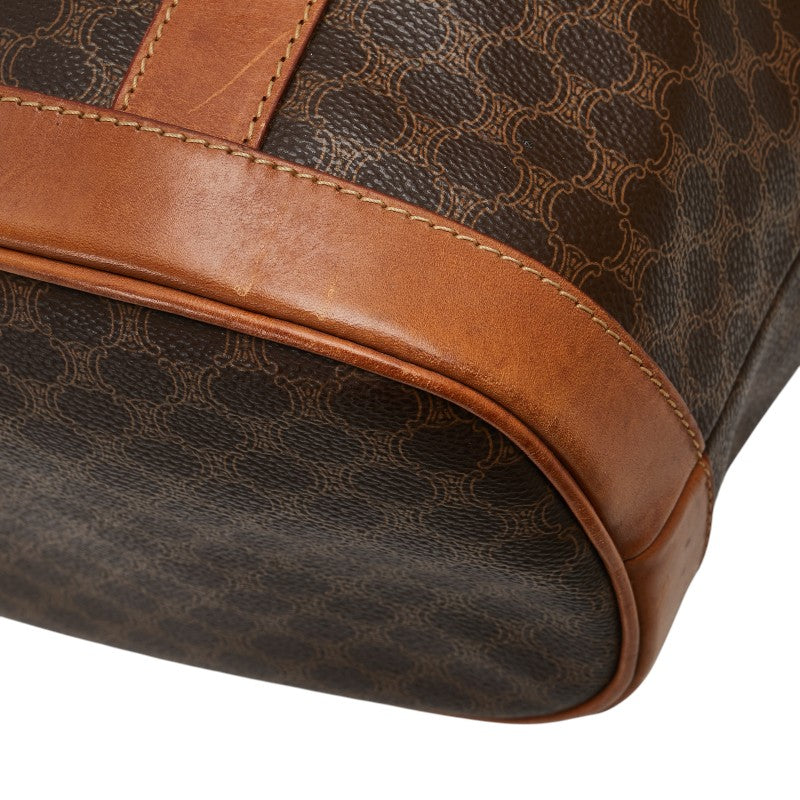 Celine PVC Leather Macadam Shoulder Bag