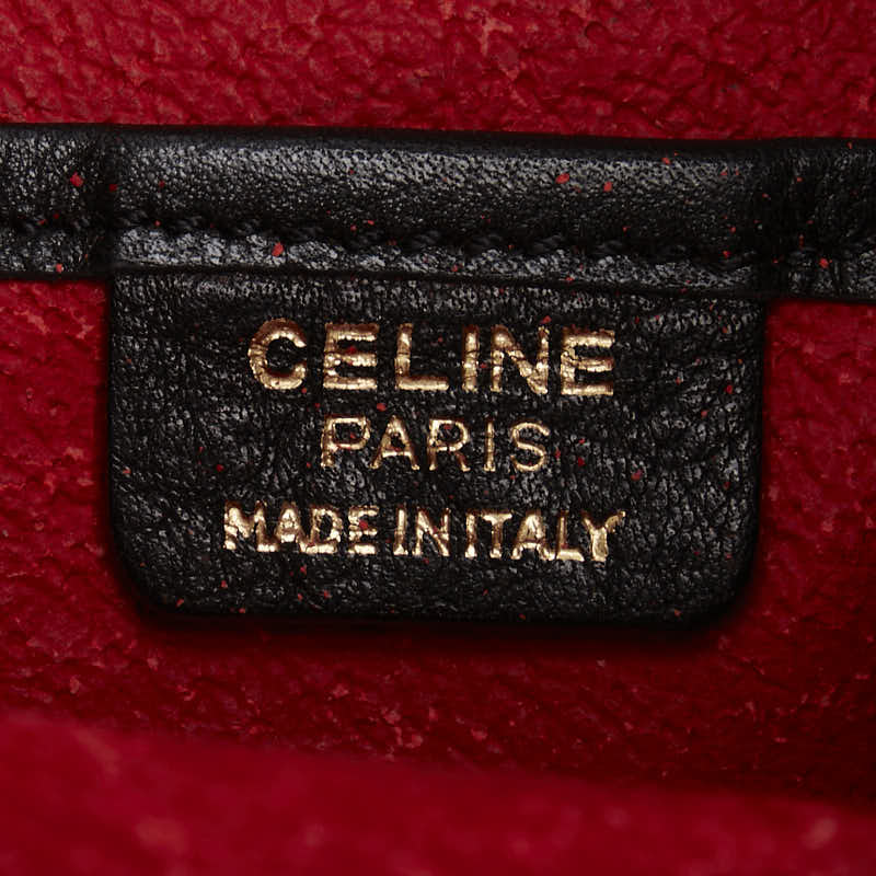 Celine Black Leather Drawstring Shoulder Bag