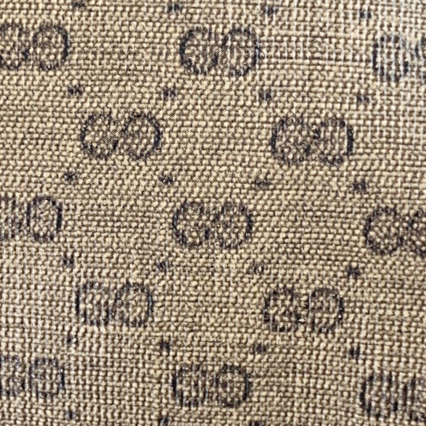 GUCCI Beige Tan Monogram Leather Coated Canvas Crossbody Handbag
