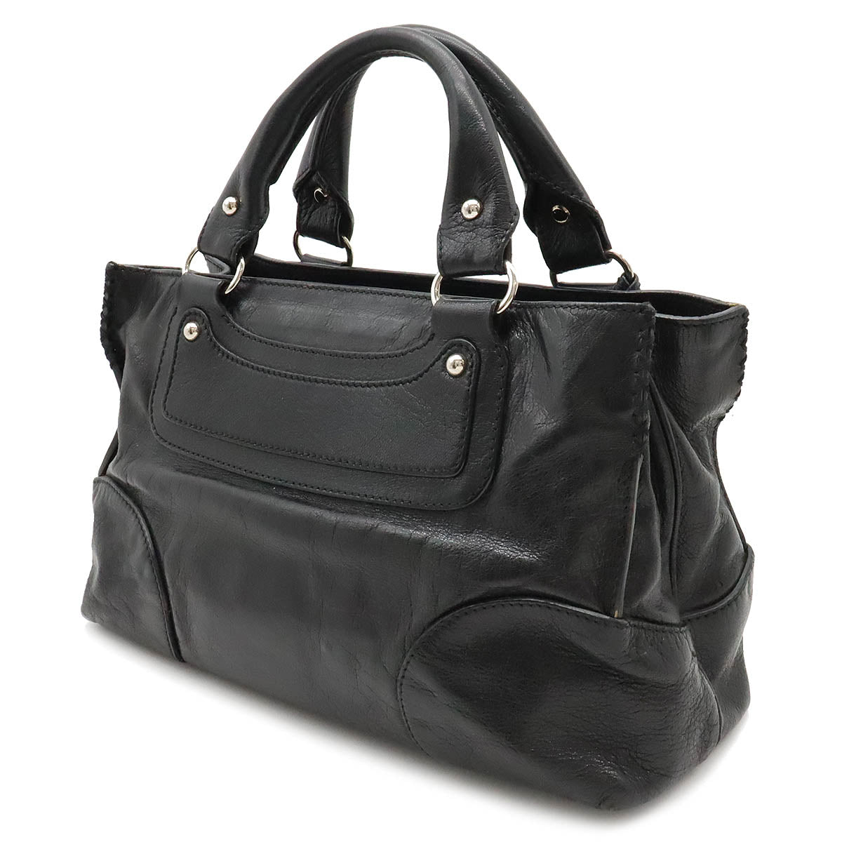 Celine Leather Boogie Handbag Black
