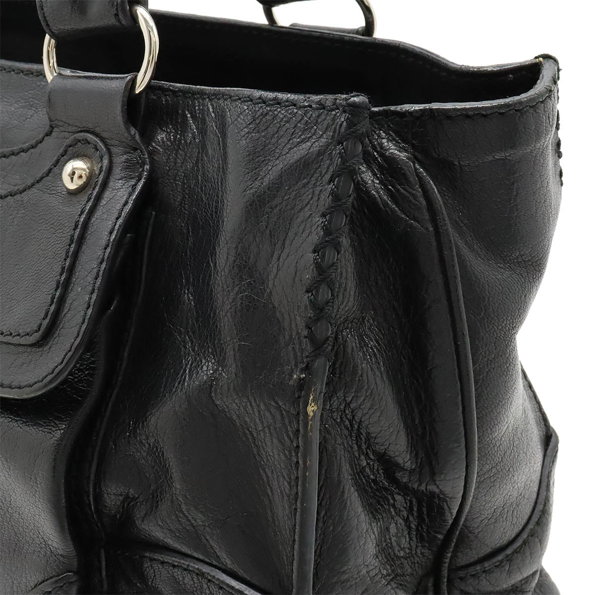 Celine Leather Boogie Handbag Black
