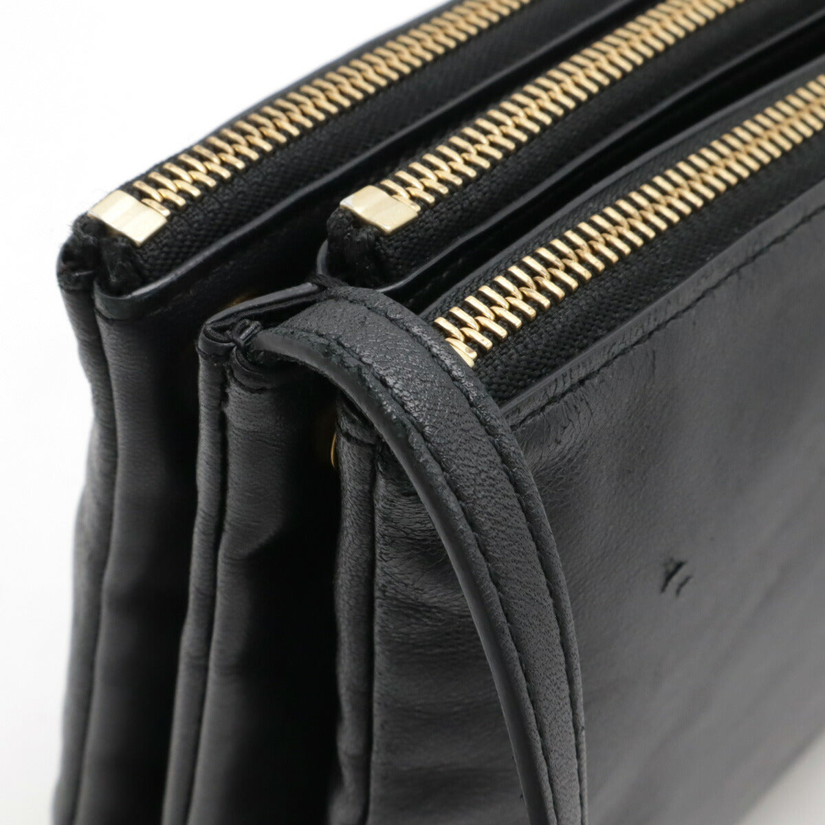 Celine Trio Large Lambskin Shoulder Bag Black