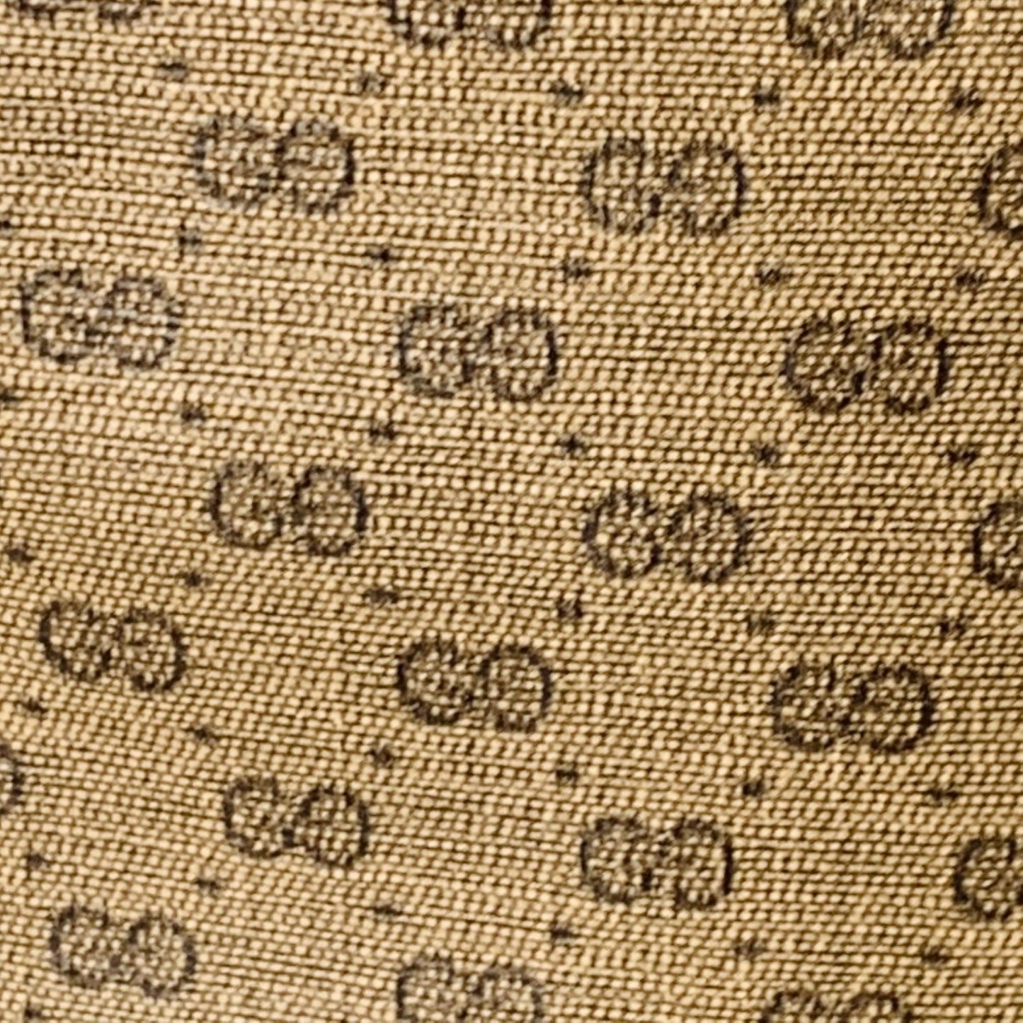 GUCCI Beige Tan Monogram Leather Coated Canvas Crossbody Handbag