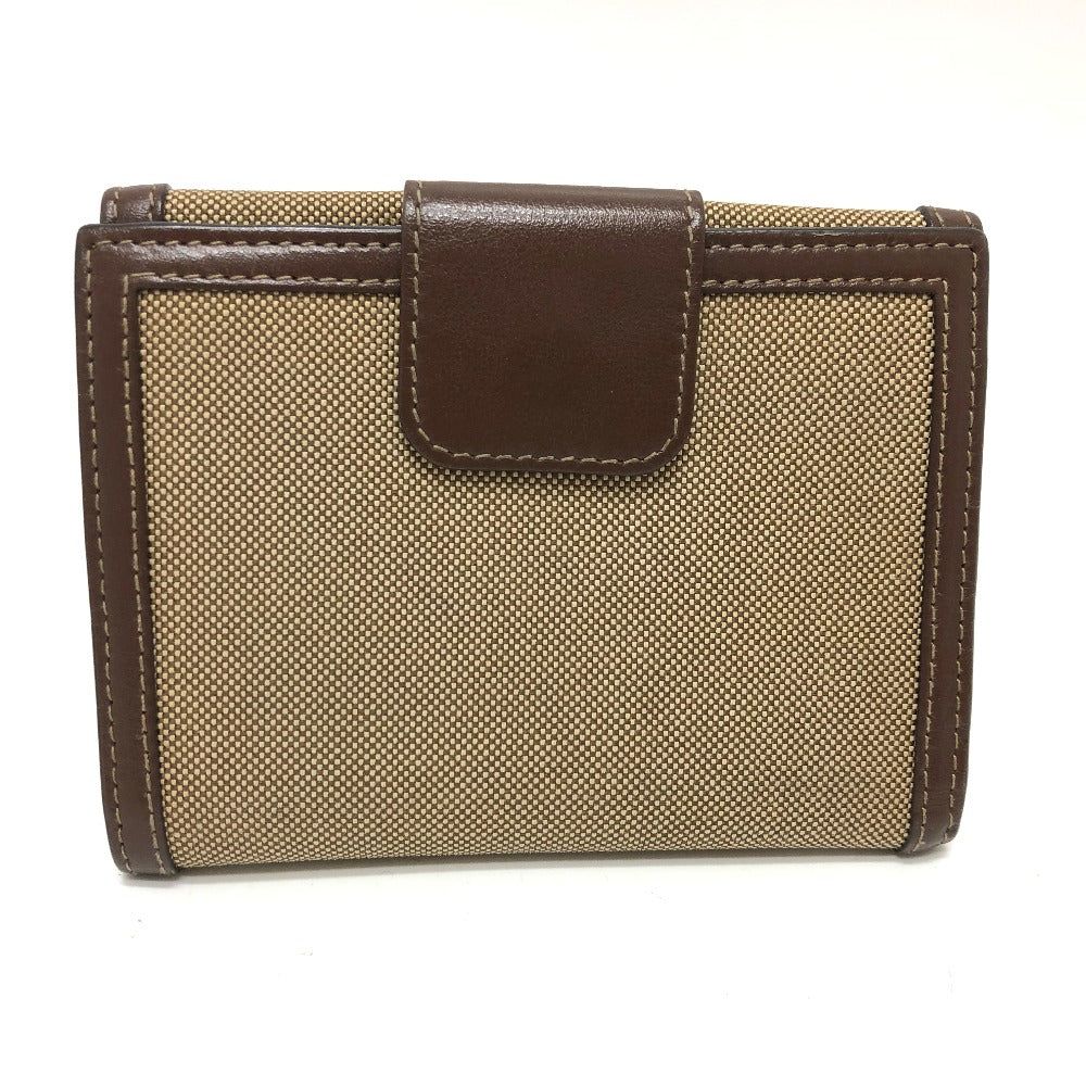 PRADA Trifold wallet 1MH523 Jacquard Brown ribbon logo Women Used