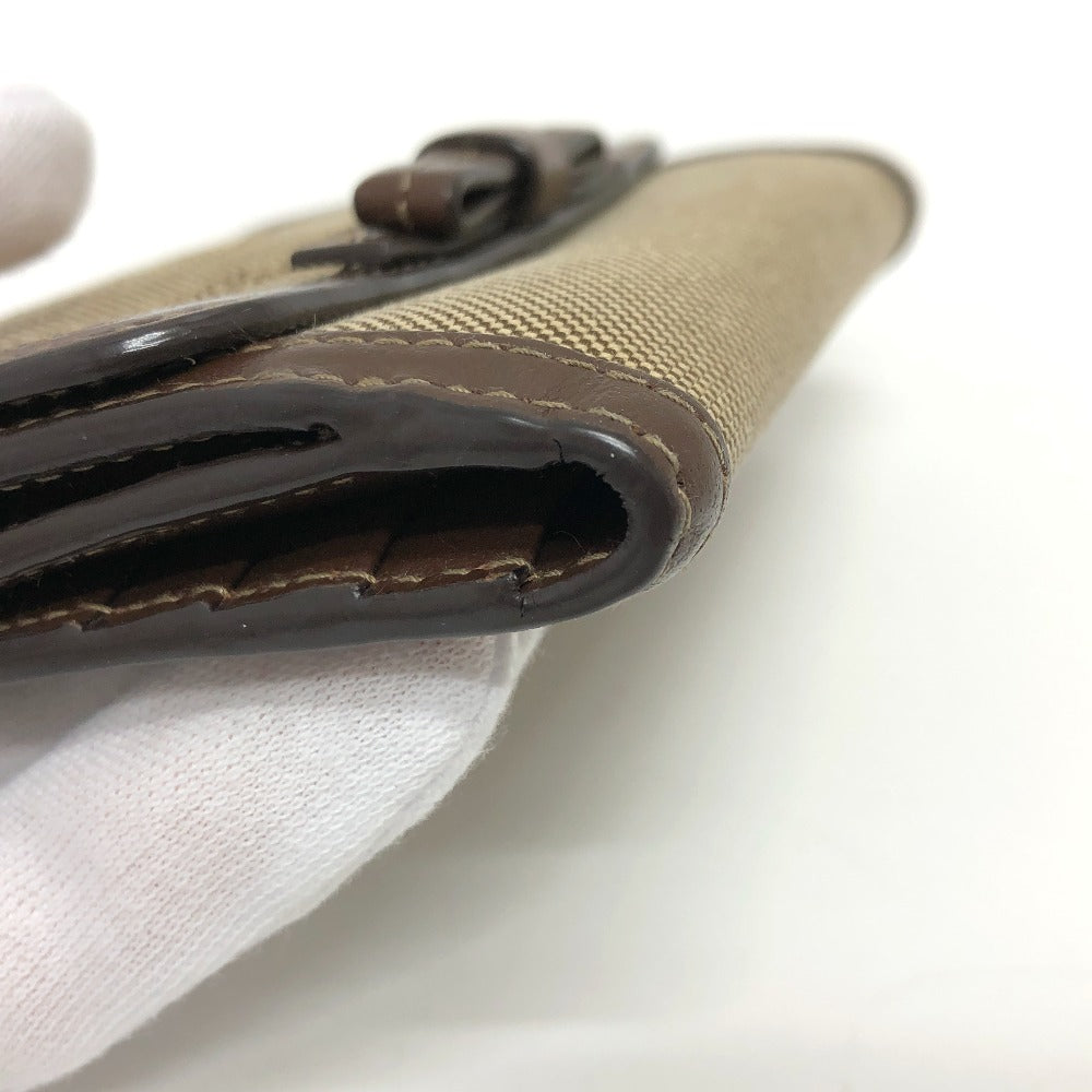 PRADA Trifold wallet 1MH523 Jacquard Brown ribbon logo Women Used