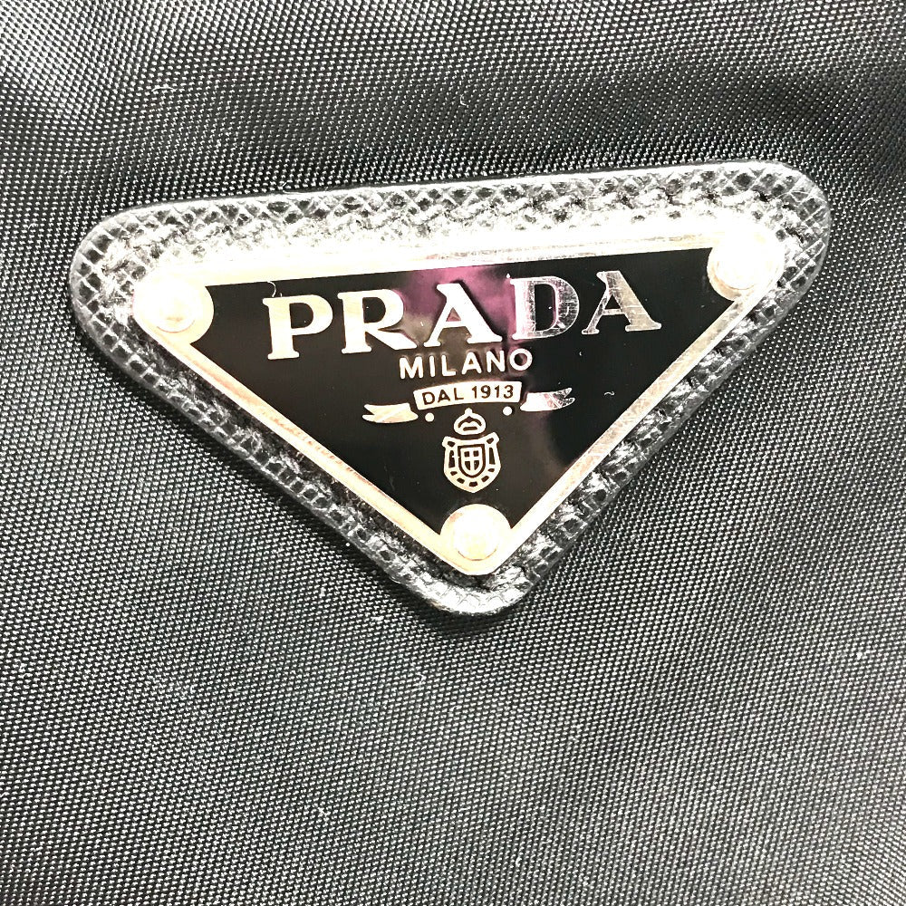 PRADA Shoulder Bag 2VH053 Nylon / leather black Bag Triangle logo mens Used
