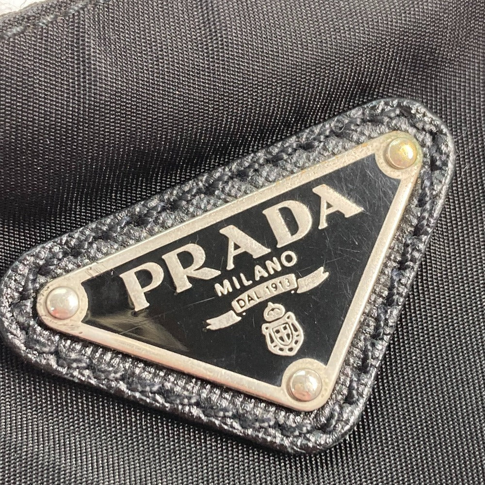 PRADA Shoulder Bag Nylon black Crossbody pochette bag Triangle logo plate Women Used