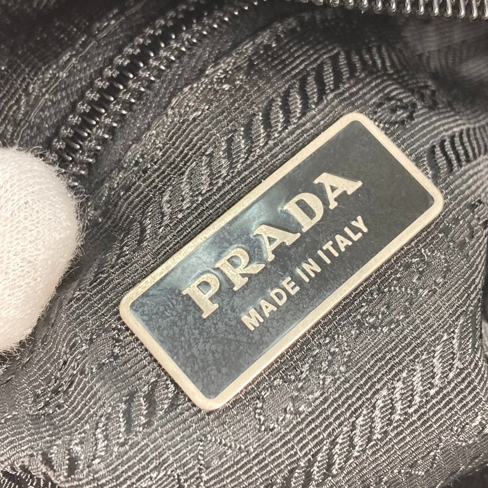 PRADA Shoulder Bag Nylon black Crossbody pochette bag Triangle logo plate Women Used