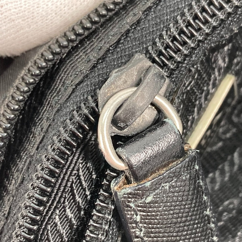 PRADA Shoulder Bag Nylon black Crossbody pochette bag Triangle logo plate Women Used