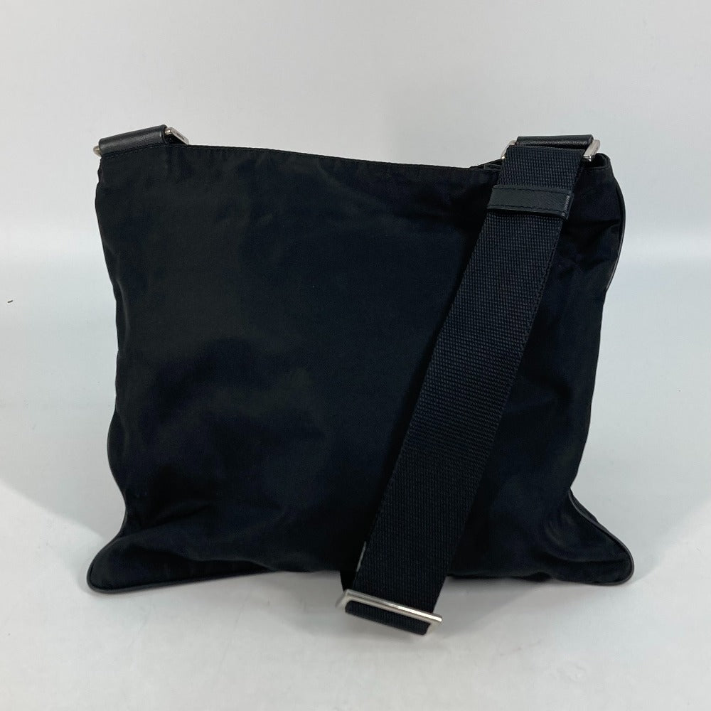 PRADA Shoulder Bag Nylon black Crossbody pochette bag Triangle logo plate Women Used