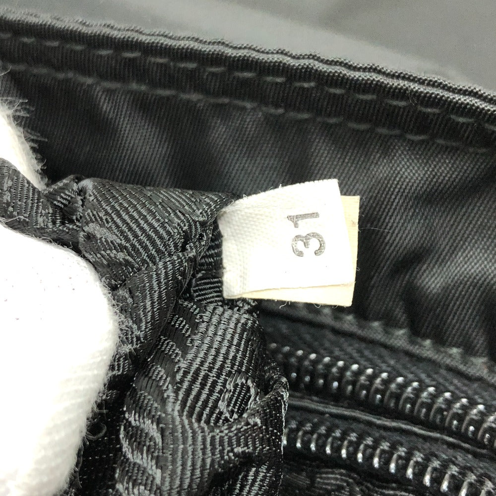 PRADA Shoulder Bag Nylon black Triangle With logo unisex(Unisex) Used