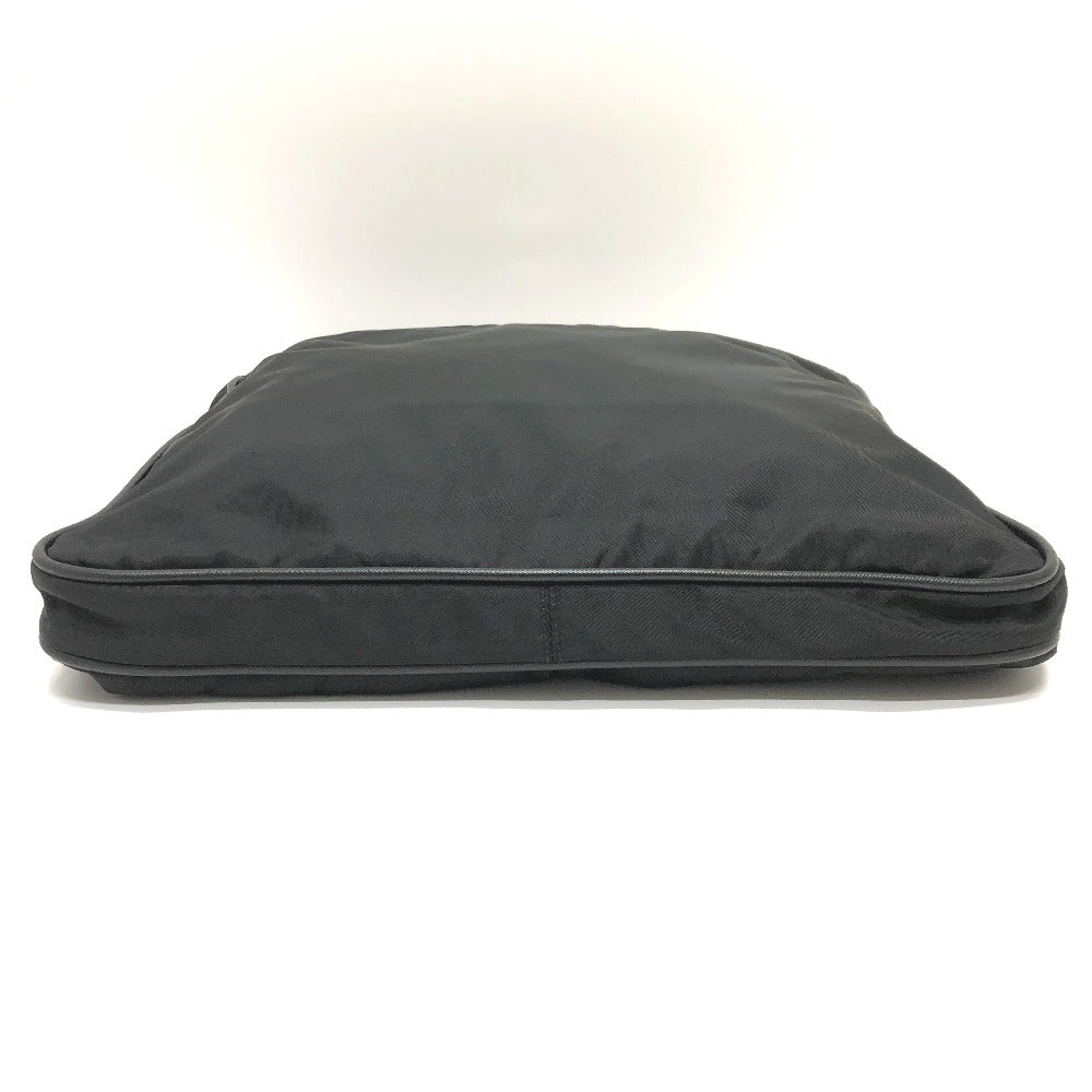 PRADA Shoulder Bag Nylon black Triangle With logo unisex(Unisex) Used